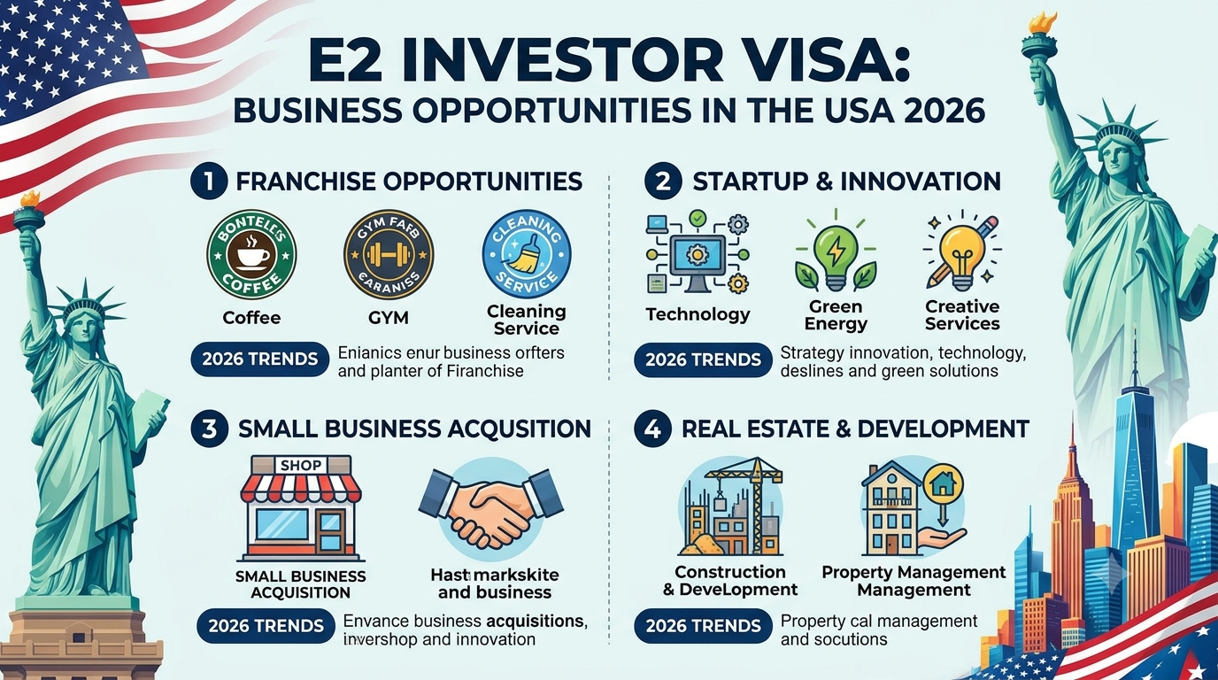 E2 Investor Visa Business Opportunities in the USA 2026 E2 Investor Visa Business Opportunities in the USA 2026