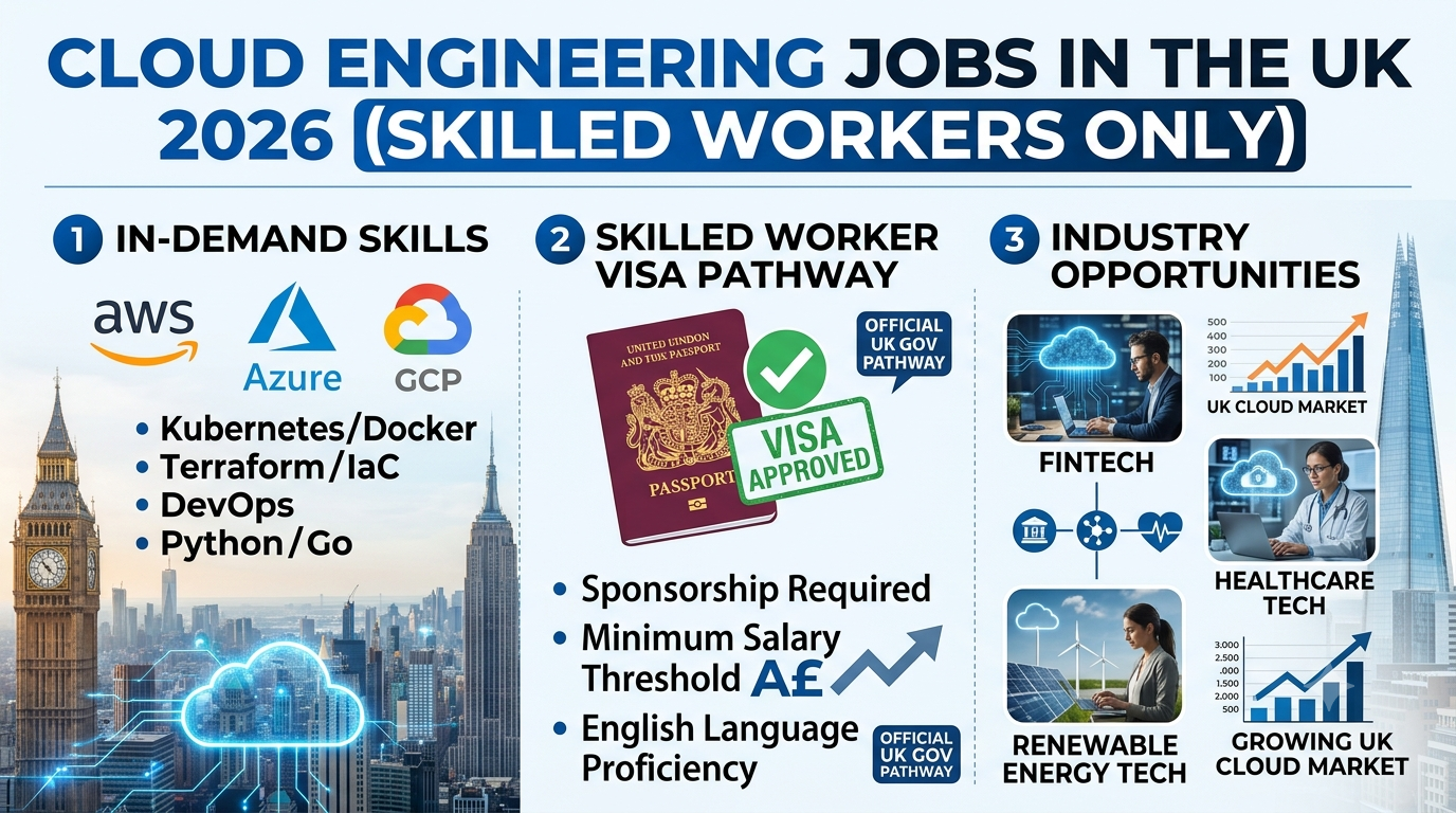 Cloud Engineering Jobs in the UK 2026 (Skilled Workers Only)
