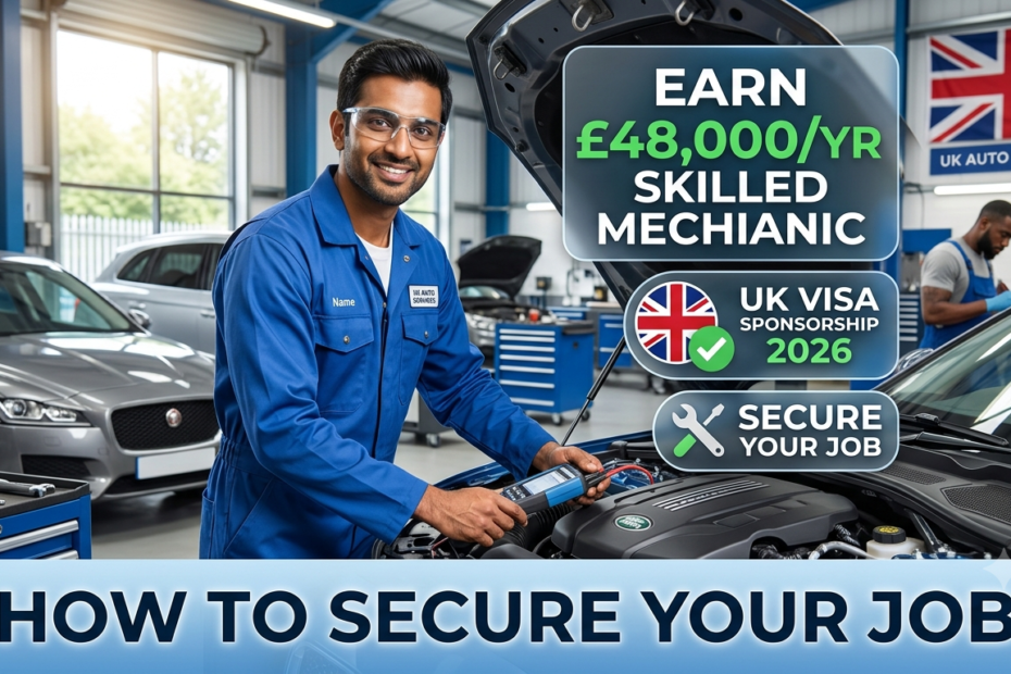 Earn £48,000/yr as a Skilled Mechanic – UK Visa Sponsorship 2026: How to Secure Your Job