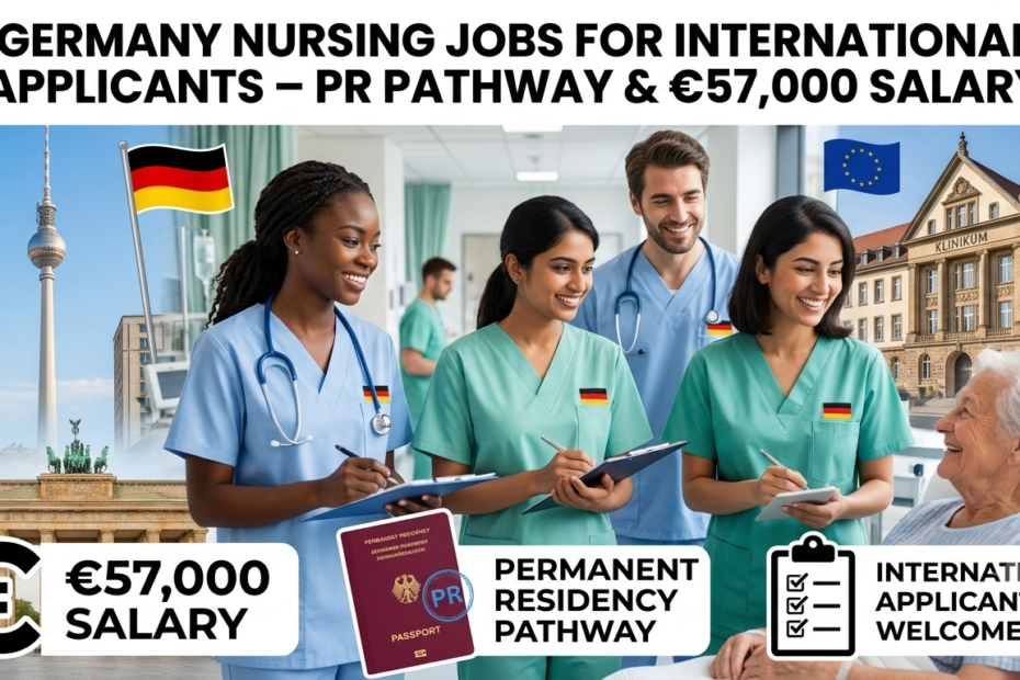 Germany Nursing Jobs for International Applicants – PR Pathway & €57,000 Salary