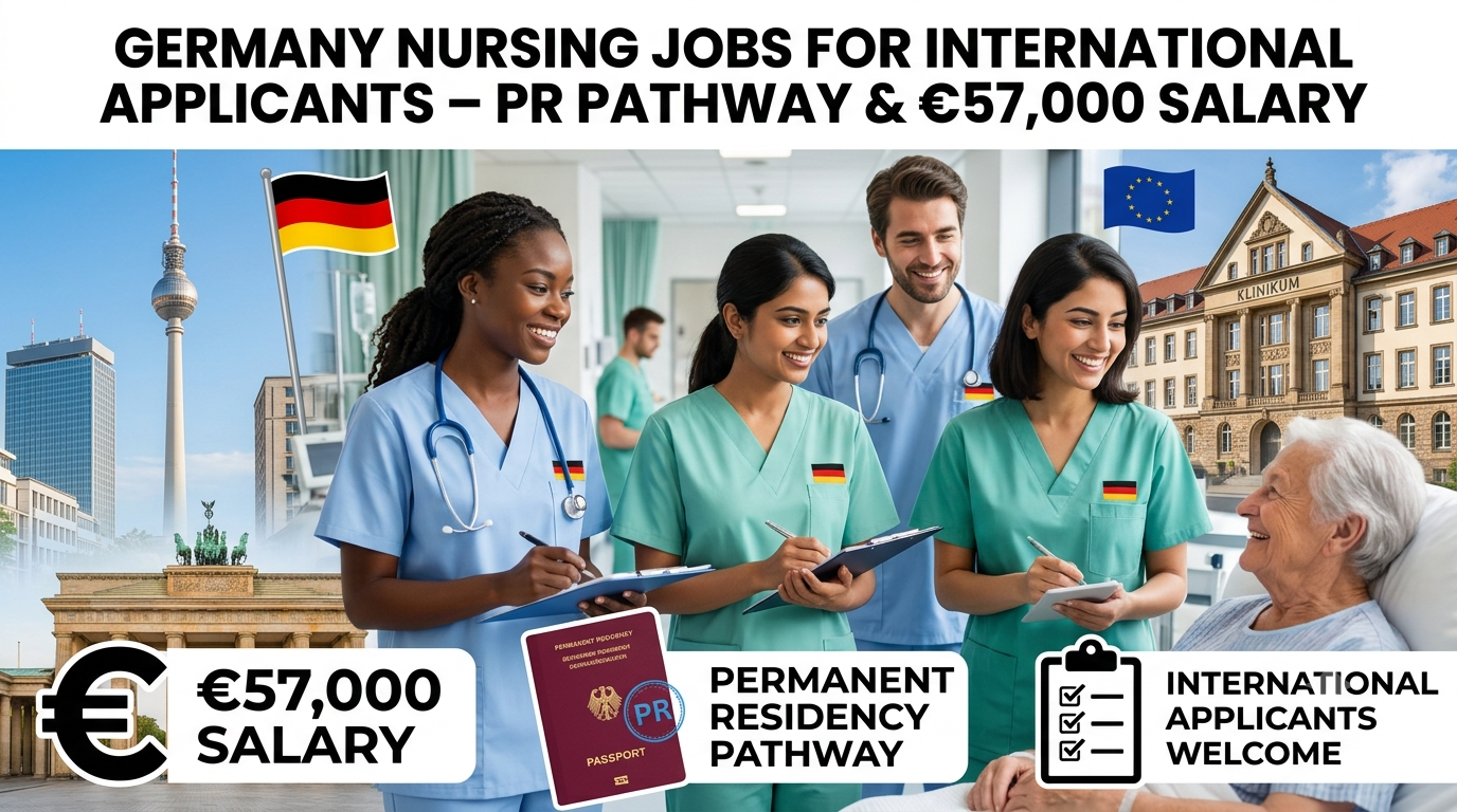 Germany Nursing Jobs for International Applicants – PR Pathway & €57,000 Salary