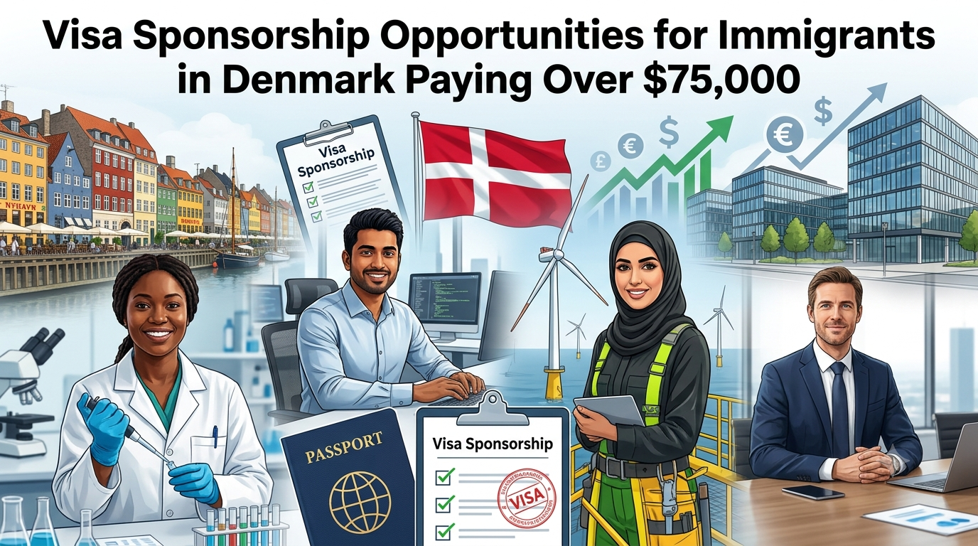Visa Sponsorship Opportunities for Immigrants in Denmark Paying Over $75,000 Visa Sponsorship Opportunities for Immigrants in Denmark Paying Over $75,000