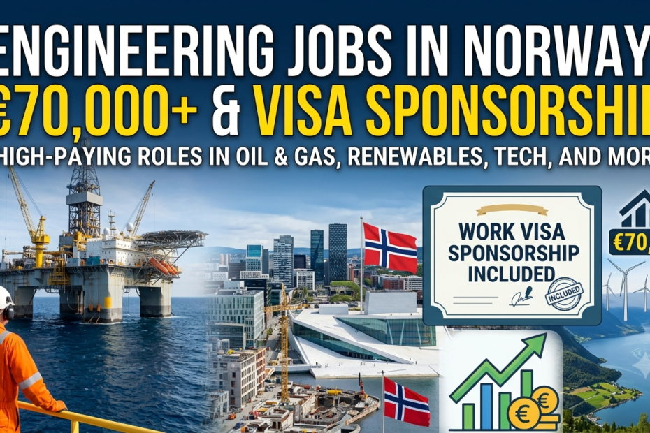 Engineering Jobs in Norway Paying €70,000+ With Work Visa Sponsorship